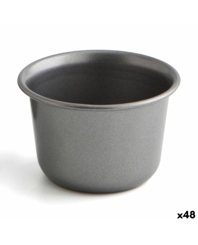 Stampo per Budino Quid Sweet Grey Nero Metallo (48 Unità) Stampo per Budino Quid Sweet Grey Nero Metallo (48 Unità)