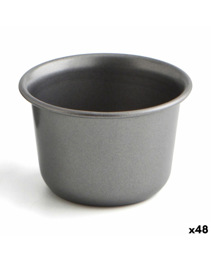Stampo per Budino Quid Sweet Grey Nero Metallo (48 Unità)