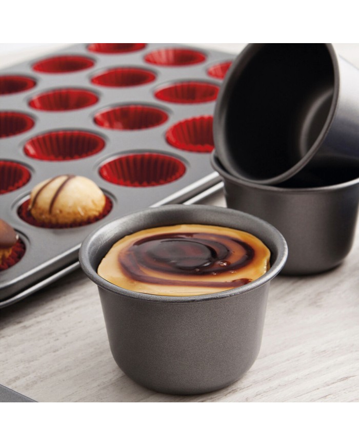 Stampo per Budino Quid Sweet Grey Nero Metallo (48 Unità)