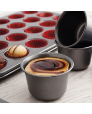 Stampo per Budino Quid Sweet Grey Nero Metallo (48 Unità)