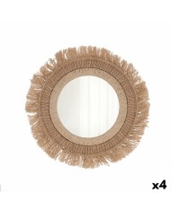 Specchio da parete DKD Home Decor Bianco Naturale 105 x 64 x 4,5 cm