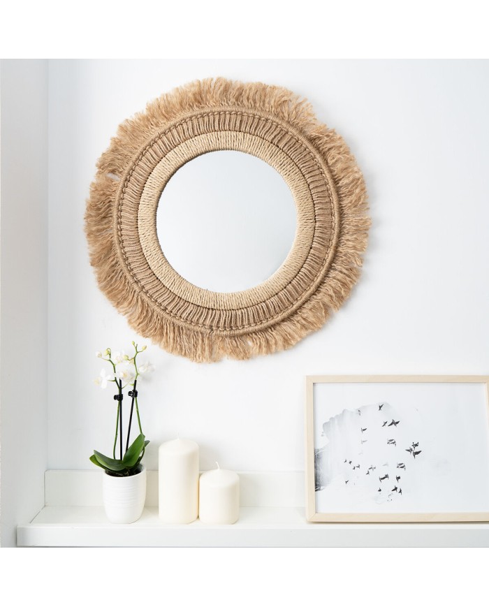 Specchio da parete Vinthera Moa Juta Naturale (4 Unità)