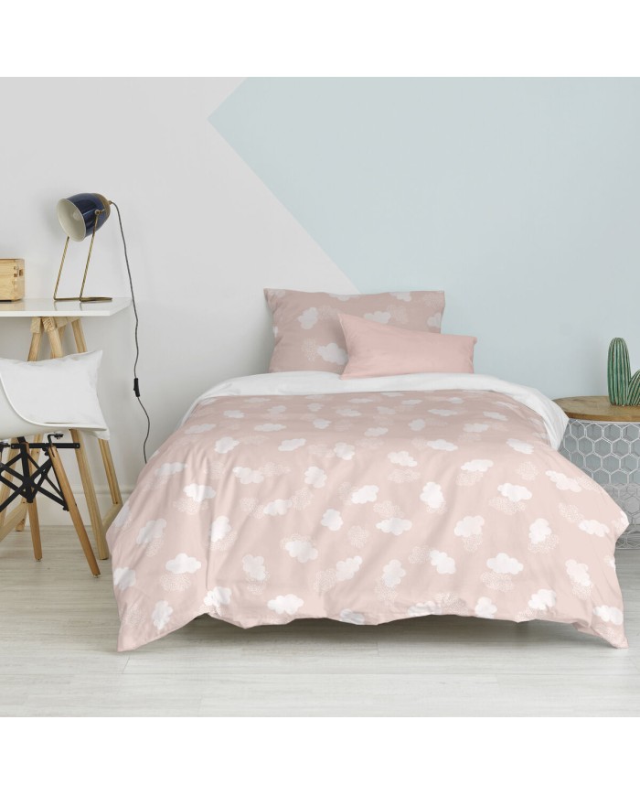 Set di copripiumino HappyFriday Basic Kids Rosa Singolo 2 Pezzi