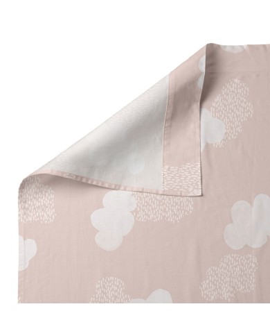 Set di Lenzuola HappyFriday Basic Kids Clouds Rosa Culla Neonato 2 Pezzi Set di Lenzuola HappyFriday Basic Kids Clouds Rosa Culla Neonato 2 Pezzi