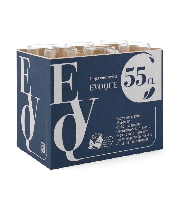 Calice per vino Evoque Trasparente 550 ml (6 Unità)