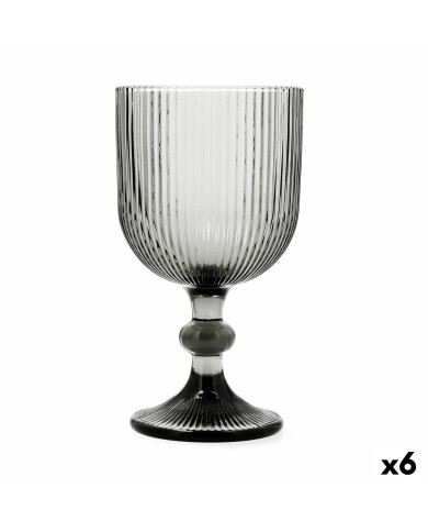 Calice per vino Bidasoa Fosil Grigio Vetro 370 ml (6 Unità) Calice per vino Bidasoa Fosil Grigio Vetro 370 ml (6 Unità)