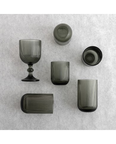 Calice per vino Bidasoa Fosil Grigio Vetro 370 ml (6 Unità)