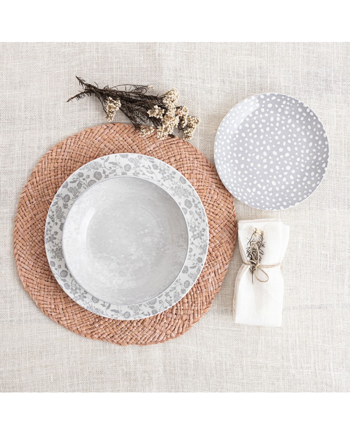 Set di Stoviglie Bidasoa Aquilea Grigio Ceramica 18 Pezzi Set di Stoviglie Bidasoa Aquilea Grigio Ceramica 18 Pezzi