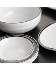 Piatto da pranzo Quid Select Filo Bianco Nero Plastica 21,3 x 15 cm (12 Unità) Piatto da pranzo Quid Select Filo Bianco Nero Plastica 21,3 x 15 cm (12 Unità)