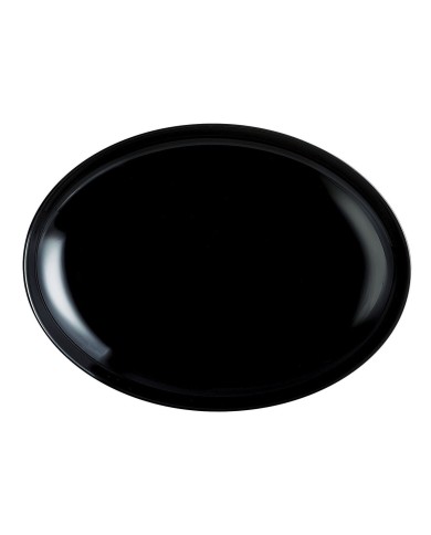 Piatto da pranzo Luminarc Friends Time Nero Vetro 30 x 26 cm Carne (12 Unità)