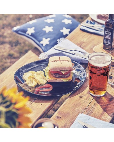 Piatto da pranzo Luminarc Friends Time Nero Vetro 30 x 26 cm Carne (12 Unità)