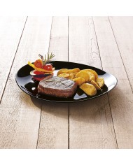Piatto da pranzo Luminarc Friends Time Nero Vetro 30 x 26 cm Carne (12 Unità) Piatto da pranzo Luminarc Friends Time Nero Vetro 30 x 26 cm Carne (12 Unità)