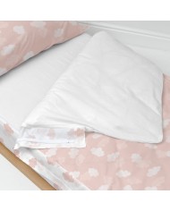 Copripiumino senza Imbottitura HappyFriday Basic Kids Clouds Rosa 105 x 200 cm