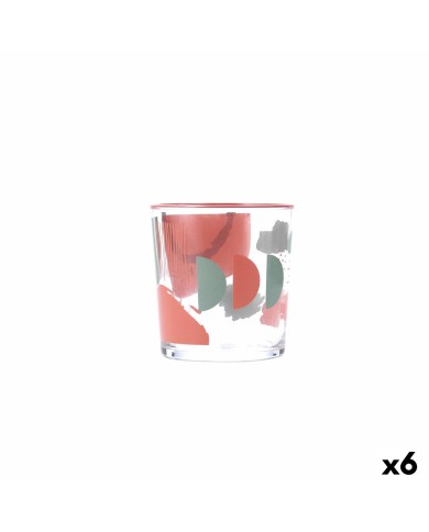 Bicchiere Quid Kaleido Multicolore Vetro Astratto 380 ml (6 Unità) Bicchiere Quid Kaleido Multicolore Vetro Astratto 380 ml (6 Unità)