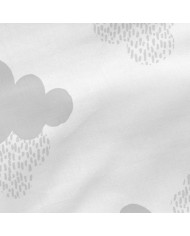 Lenzuolo con angoli HappyFriday BASIC KIDS Bianco Grigio 70 x 140 x 14 cm Nuvole Lenzuolo con angoli HappyFriday BASIC KIDS Bianco Grigio 70 x 140 x 14 cm Nuvole