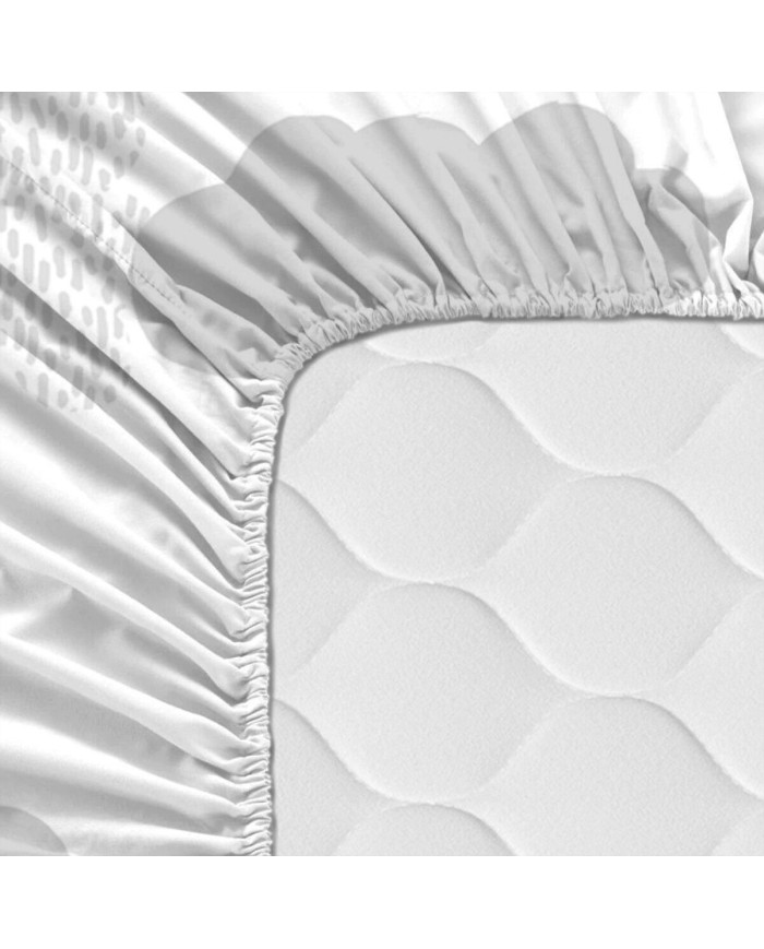 Lenzuolo con angoli HappyFriday BASIC KIDS Bianco Grigio 70 x 140 x 14 cm Nuvole Lenzuolo con angoli HappyFriday BASIC KIDS Bianco Grigio 70 x 140 x 14 cm Nuvole