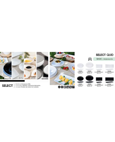 Vassoio Quid Select Basic Nero Melammina 30,5 x 21,2 cm (24 Unità)