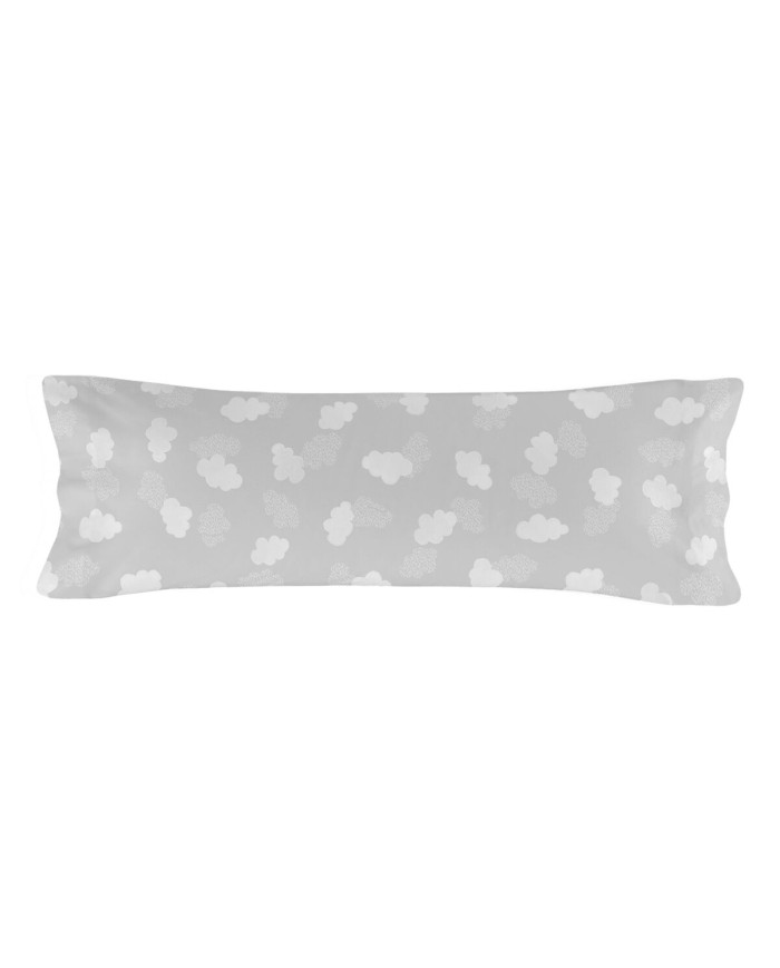 Set di Lenzuola HappyFriday Basic Kids Clouds Grigio Singolo 180 x 270 cm 2 Pezzi