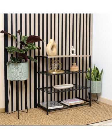 Vaso con supporto Vinthera Moa Verde Metallo 22 x 22 x 58 cm (4 Unità) Vaso con supporto Vinthera Moa Verde Metallo 22 x 22 x 58 cm (4 Unità)