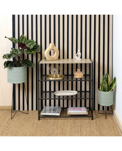 Vaso con supporto Vinthera Moa Verde Metallo 22 x 22 x 58 cm (4 Unità) Vaso con supporto Vinthera Moa Verde Metallo 22 x 22 x 58 cm (4 Unità)