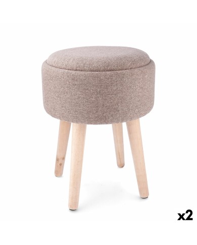 Sgabello con portaoggetti Vinthera Moa Legno 34 x 34 x 45 cm (2 Unità) Sgabello con portaoggetti Vinthera Moa Legno 34 x 34 x 45 cm (2 Unità)