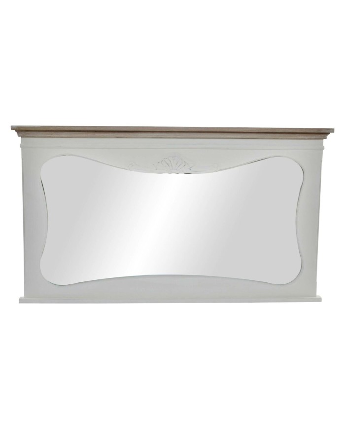 Specchio da parete DKD Home Decor Bianco Naturale 105 x 64 x 4,5 cm