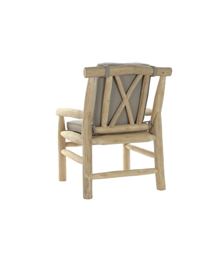 Poltrona da giardino DKD Home Decor Naturale Grigio chiaro Teca 65 x 80 x 92 cm Poltrona da giardino DKD Home Decor Naturale Grigio chiaro Teca 65 x 80 x 92 cm