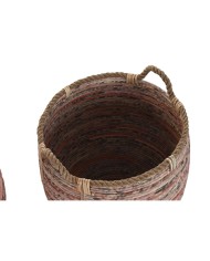 Set di Cestini DKD Home Decor Pesca Naturale Boho 52 x 52 x 58 cm Set di Cestini DKD Home Decor Pesca Naturale Boho 52 x 52 x 58 cm