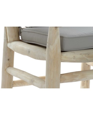Poltrona da giardino DKD Home Decor Naturale Grigio chiaro Teca 65 x 80 x 92 cm Poltrona da giardino DKD Home Decor Naturale Grigio chiaro Teca 65 x 80 x 92 cm
