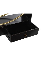 Scaffale DKD Home Decor Nero Dorato Metallo Pioppo 160 x 35 x 180 cm