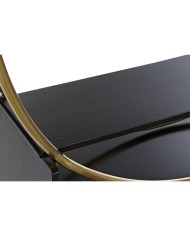 Scaffale DKD Home Decor Nero Dorato Metallo Pioppo 160 x 35 x 180 cm