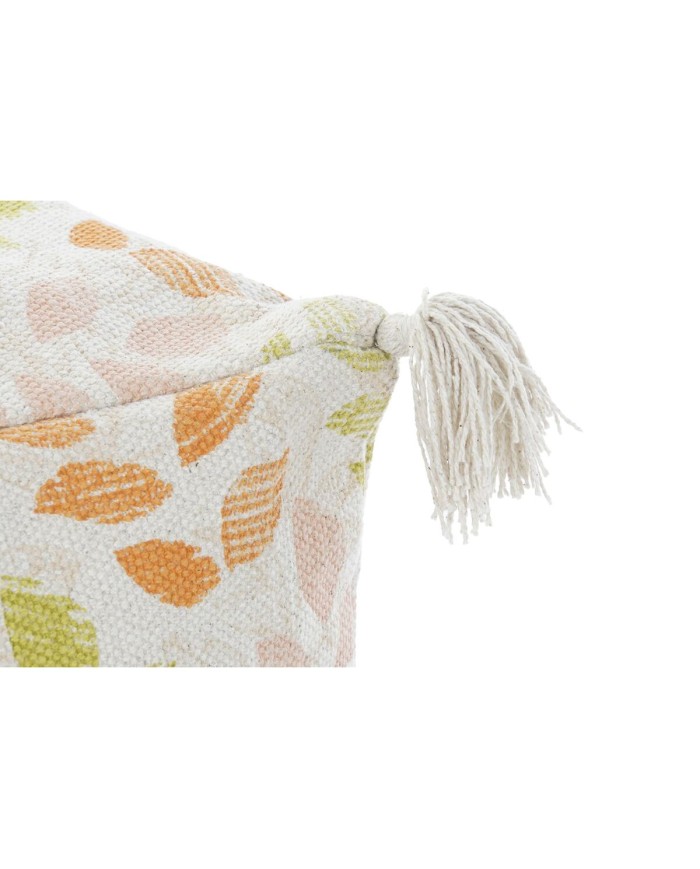 Cuscino da pavimento DKD Home Decor Beige Foglia della pianta Shabby Chic 40 x 40 x 40 cm Cuscino da pavimento DKD Home Decor Beige Foglia della pianta Shabby Chic 40 x 40 x 40 cm