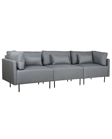 Divano Chaise Longue DKD Home Decor Grigio Metallo Moderno 276 x 152,5 x 84 cm