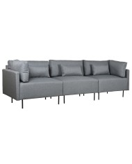 Divano Chaise Longue DKD Home Decor Grigio Metallo Moderno 276 x 152,5 x 84 cm Divano Chaise Longue DKD Home Decor Grigio Metallo Moderno 276 x 152,5 x 84 cm