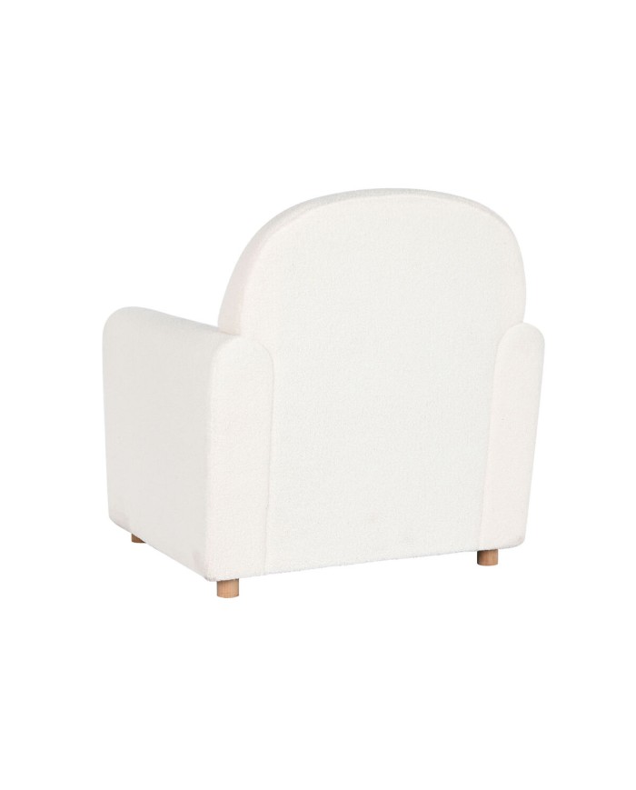 Poltrona DKD Home Decor Bianco Poliestere Legno 79 x 72 x 86 cm