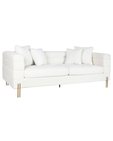 Divano DKD Home Decor Bianco Metallo 205 x 85 x 73 cm Divano DKD Home Decor Bianco Metallo 205 x 85 x 73 cm