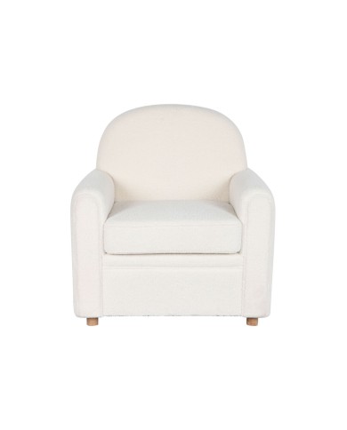 Poltrona DKD Home Decor Bianco Poliestere Legno 79 x 72 x 86 cm