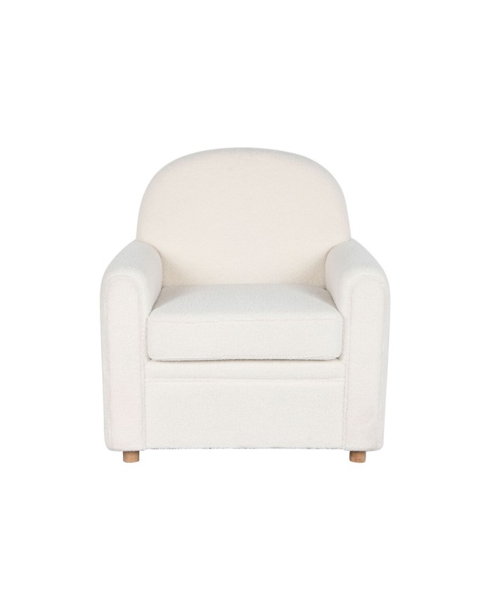 Poltrona DKD Home Decor Bianco Poliestere Legno 79 x 72 x 86 cm