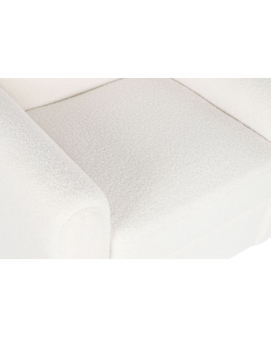 Poltrona DKD Home Decor Bianco Poliestere Legno 79 x 72 x 86 cm