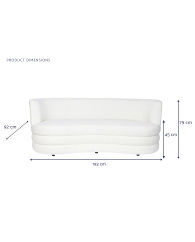 Divano DKD Home Decor Bianco 193 x 92 x 79 cm