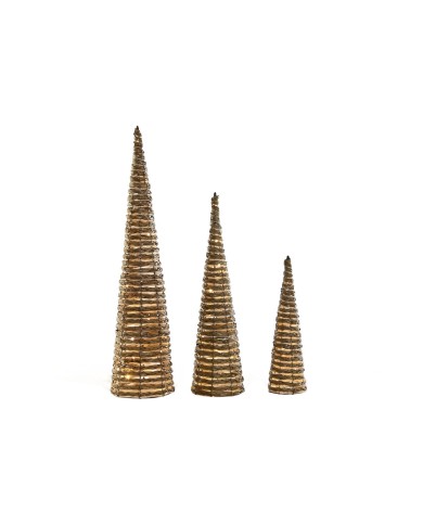 Decorazione Natalizia DKD Home Decor Bianco Naturale 20 x 20 x 80 cm (3 Pezzi) Decorazione Natalizia DKD Home Decor Bianco Naturale 20 x 20 x 80 cm (3 Pezzi)