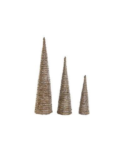 Decorazione Natalizia DKD Home Decor Bianco Naturale 20 x 20 x 80 cm (3 Pezzi) Decorazione Natalizia DKD Home Decor Bianco Naturale 20 x 20 x 80 cm (3 Pezzi)