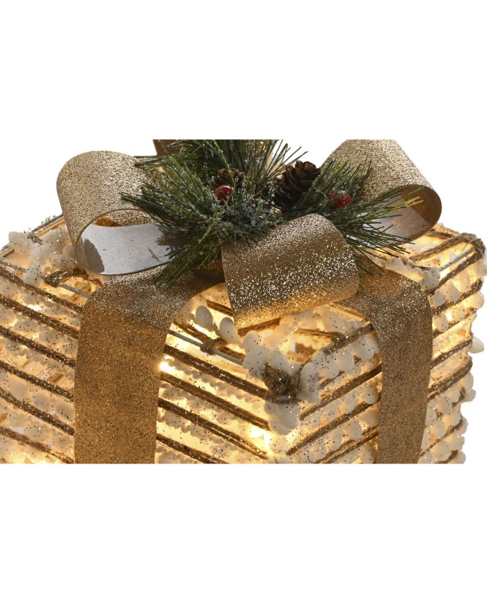 Decorazione Natalizia DKD Home Decor Bianco Dorato Naturale 25 x 25 x 25 cm (3 Pezzi) Decorazione Natalizia DKD Home Decor Bianco Dorato Naturale 25 x 25 x 25 cm (3 Pezzi)