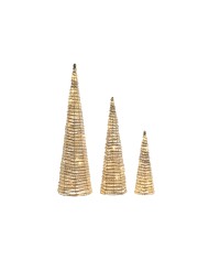 Decorazione Natalizia DKD Home Decor Bianco Dorato Naturale 25 x 25 x 25 cm (3 Pezzi) Decorazione Natalizia DKD Home Decor Bianco Dorato Naturale 25 x 25 x 25 cm (3 Pezzi)