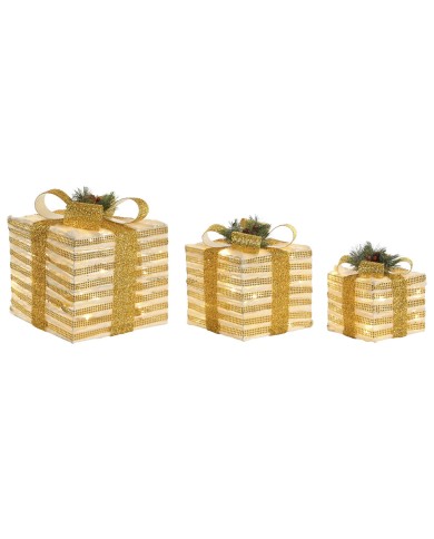 Decorazione Natalizia DKD Home Decor Bianco Rosso Dorato 25 x 25 x 25 cm (3 Pezzi) Decorazione Natalizia DKD Home Decor Bianco Rosso Dorato 25 x 25 x 25 cm (3 Pezzi)