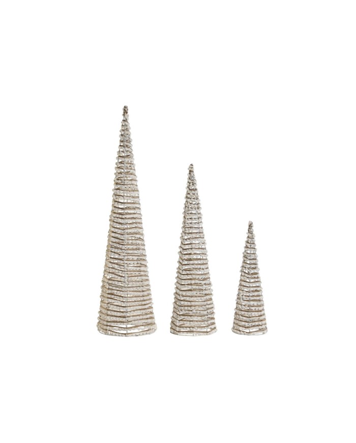 Decorazione Natalizia DKD Home Decor Bianco Dorato Naturale 20 x 20 x 80 cm (3 Pezzi) Decorazione Natalizia DKD Home Decor Bianco Dorato Naturale 20 x 20 x 80 cm (3 Pezzi)