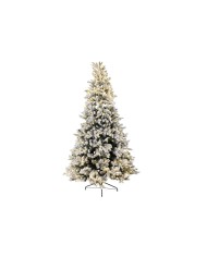 Albero di Natale DKD Home Decor Bianco Verde Polietilene Nevoso 140 x 140 x 210 cm Albero di Natale DKD Home Decor Bianco Verde Polietilene Nevoso 140 x 140 x 210 cm