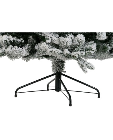 Albero di Natale DKD Home Decor Bianco Verde Polietilene Nevoso 140 x 140 x 210 cm