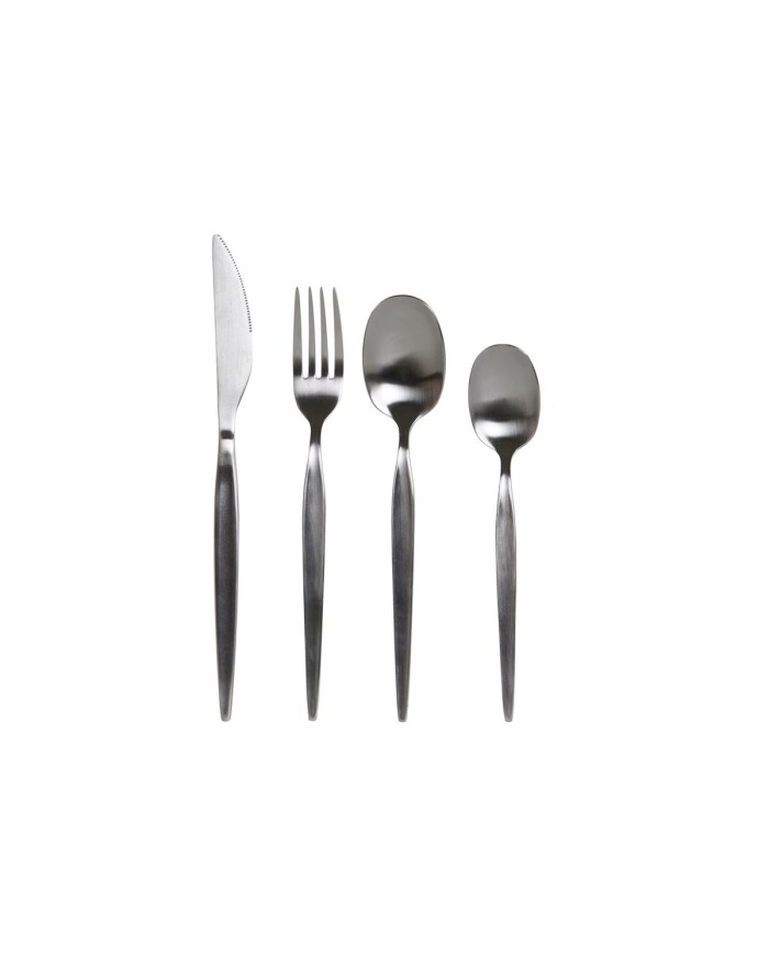 Posate DKD Home Decor Argentato Acciaio inossidabile 2 x 0,5 x 22 cm 24 Pezzi