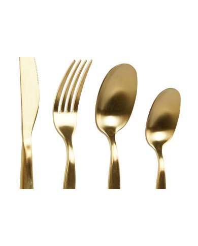 Posate DKD Home Decor Dorato Acciaio inossidabile 2 x 0,5 x 22 cm 24 Pezzi